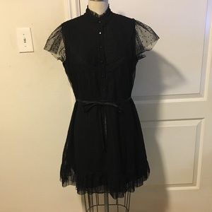 Anna Sui Dotty Layered Tea Dress M